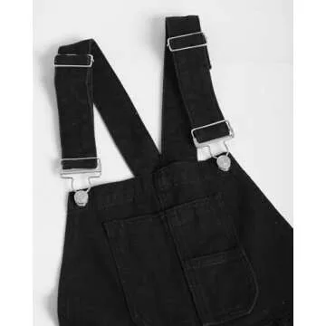 Kedera Womens Denim Bib Overalls Barrel Leg Adjustable Strap Jean Pants Jumpsuits with Pockets