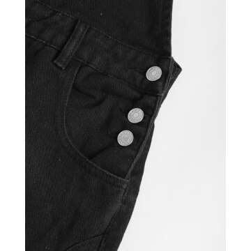Kedera Womens Denim Bib Overalls Barrel Leg Adjustable Strap Jean Pants Jumpsuits with Pockets