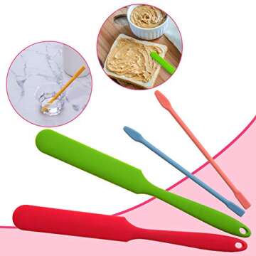 12 Pieces Silicone Stir Sticks Kit, Epoxy Resin Stirring Rod for Mixing Resin, Paint, Liquid, DIY Craft Tools for Making Flash Cups (Mix Color)