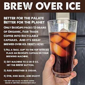 Ekocups Organic Sumatra Coffee Pods - Bold Dark Roast