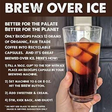 Ekocups Organic Sumatra Coffee Pods - Bold Dark Roast