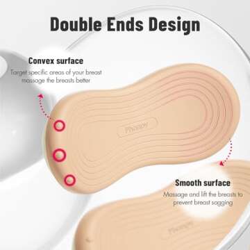 Phanpy Lactation Massager, Breast Massager for Breastfeeding, Breastfeeding Essentials, 2-in-1 Multiple Modes of Heat and Vibration Breastfeeding Supplies, Relieve Clogged Ducts