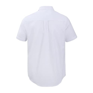 JEKAOYI Summer Linen Cotton Short Sleeve Shirt