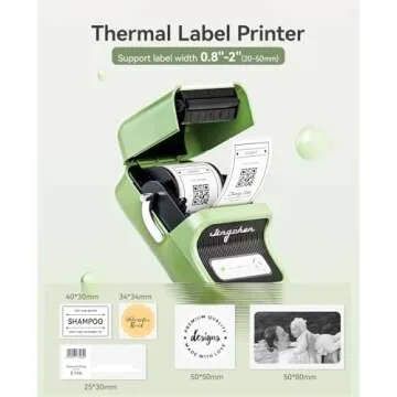 NIIMBOT B21 Label Maker Inkless Bluetooth Label Printer, 2 Inch Portable Thermal Printer for Small Business, Address, Logo, Clothing, Mailing, Candles, Jewelry, Sticker Printer for Gift, Green