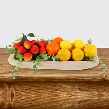 Stylish POPRHINO Wooden Dough Bowl for All Decor