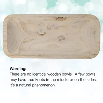 Stylish POPRHINO Wooden Dough Bowl for All Decor