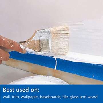 KIWIHUB Painter's Tape - 1 in x 60 yd, Blue, 2 Rolls, Multi-Surface