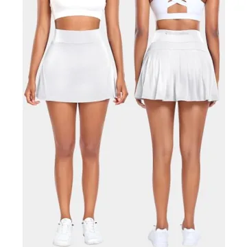 High Waisted Pleated Tennis Skirts for Women with Pockets