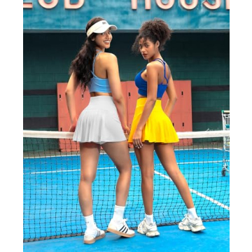 High Waisted Pleated Tennis Skirts for Women with Pockets