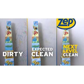 Zep Foaming Wall Cleaner - 18 oz (Case of 4) ZUFWC18 - Removes Stains Without Damaging Finishes