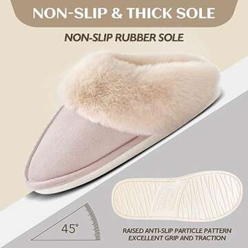SOSUSHOE Fluffy Memory Foam Slippers for Women