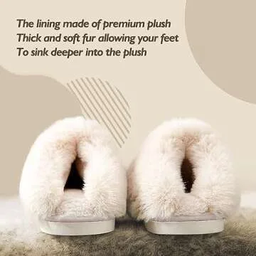 SOSUSHOE Fluffy Memory Foam Slippers for Women