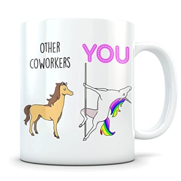 FOURVUE Coworker Gifts for Women - Coworker Christmas Gifts - Funny Coworker Mug Gift - Secret Santa...