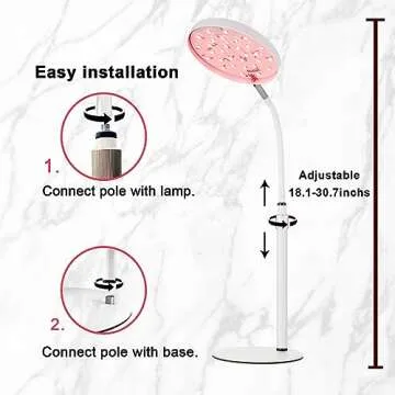 Arikashin Red Light Therapy Lamp for Face- Facial and Body Treatment with Adjustable Height Stand, 120 LEDs, 590nm, 660nm, 660nm+940nm - Alleviate Muscle Soreness, Skin Vitality