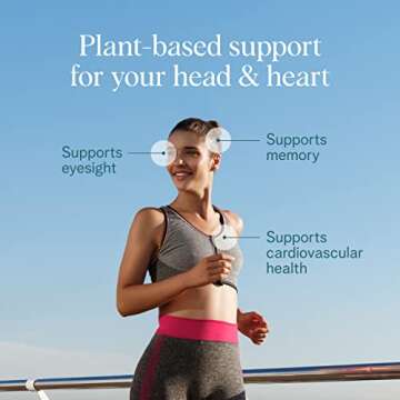 Ora Organic Vegan Omega 3 Supplement - 500mg DHA for Brain, Eye, and Heart Health - Made from Sustai...