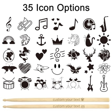 Custom Drumsticks Engraved with Text Logo Personalized 5A Maple Drumsticks for Gifts