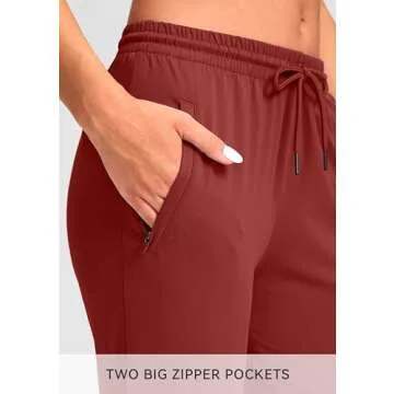 G Gradual Women's Joggers with Zipper Pockets for Comfort