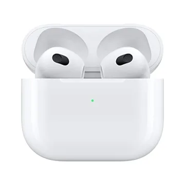 Apple AirPods (3rd Generation) Wireless Ear Buds, Bluetooth Headphones, Personalized Spatial Audio, Sweat and Water Resistant, Lightning Charging Case Included, Up to 30 Hours of Battery Life