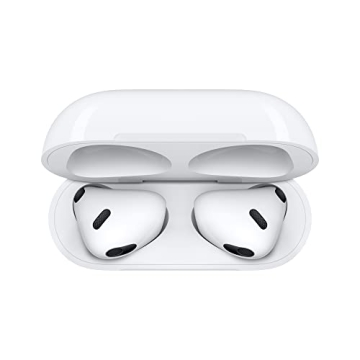 Apple AirPods (3rd Generation) Wireless Ear Buds, Bluetooth Headphones, Personalized Spatial Audio, Sweat and Water Resistant, Lightning Charging Case Included, Up to 30 Hours of Battery Life