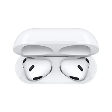 Apple AirPods (3rd Generation) Wireless Ear Buds, Bluetooth Headphones, Personalized Spatial Audio, Sweat and Water Resistant, Lightning Charging Case Included, Up to 30 Hours of Battery Life