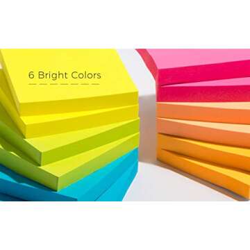 Sticky Notes 3x3 in 12 Pads Bright Self Sticky Pads