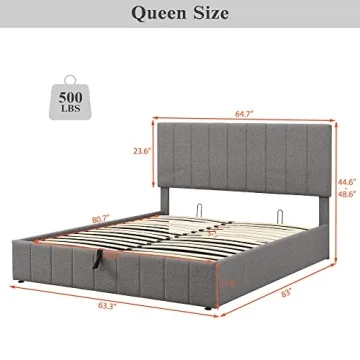 Elegant Storage Queen Bed Frame with Lift and Headboard