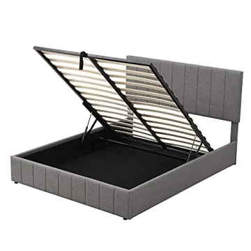 Elegant Storage Queen Bed Frame with Lift and Headboard