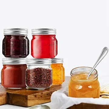 Elegant 8 oz Glass Mason Jars for Food Storage Solutions