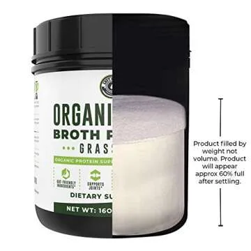Organic Bone Broth Protein Powder - Grass Fed & Pure