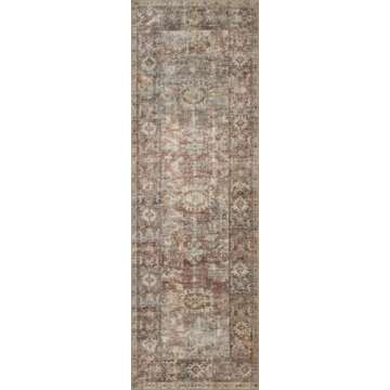 Loloi Amber Lewis Georgie Collection GER-06 Bordeaux/Antique 2'-3" x 3'-9", .19" Pile Height, Accent Rug