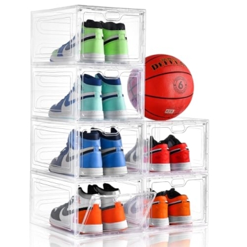 INSTY Transparent Shoe Storage Boxes - Stackable & Durable
