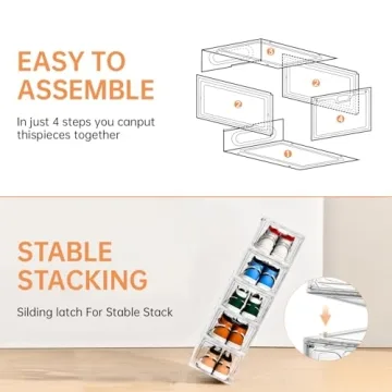 INSTY Transparent Shoe Storage Boxes - Stackable & Durable