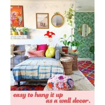 Ohocut Mushroom Tufted Mushroom Decor Aesthetic Hippie Boho Wall Decor for Bedroom, Living Room, Dorm, Tufted Wall Hanging