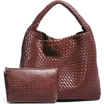 Stylish 2025 Woven Tote Bag with Clutch for Women