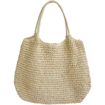Hzxsny Lightweight Straw Bag for Women, Straw Beach Bag Tote Bag, Large Woven Tote Straw Bags, Summe...