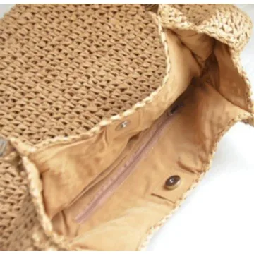 Hzxsny Lightweight Straw Bag for Women, Straw Beach Bag Tote Bag, Large Woven Tote Straw Bags, Summer Beach Rattan Handbag