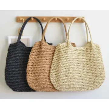 Hzxsny Lightweight Straw Bag for Women, Straw Beach Bag Tote Bag, Large Woven Tote Straw Bags, Summer Beach Rattan Handbag