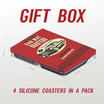 Buy Triple Gifffted Silicone Coasters for Car Lovers