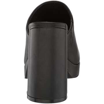 Steve Madden Women's Pilars Heeled Sandal, Black Leather, 8