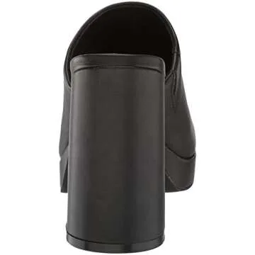 Steve Madden Women's Pilars Heeled Sandal, Black Leather, 8