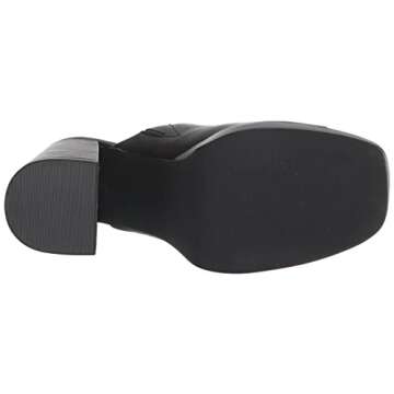 Steve Madden Women's Pilars Heeled Sandal, Black Leather, 8