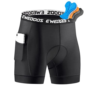Ewedoos Cycling Shorts Upgraded 4D Padded Bike Shorts with Pockets Mountain Bike Shorts Biking Bicyc...