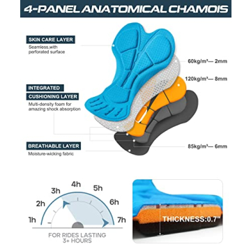 Ewedoos Cycling Shorts with 4D Padding and Pockets
