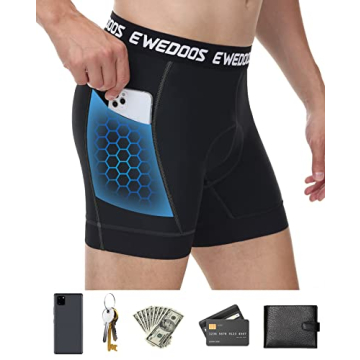 Ewedoos Cycling Shorts with 4D Padding and Pockets