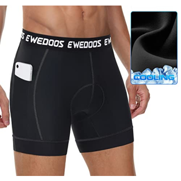 Ewedoos Cycling Shorts with 4D Padding and Pockets