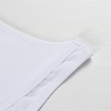 Artfish Women's Ribbed Crop Tank Top - Soft & Stretchy