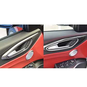 Alfa Romeo Giulia 2016-2019 Carbon Fiber Door Handle Trim
