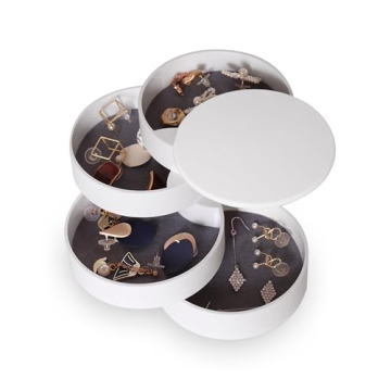 CONBOLA Jewelry Organizer - Stylish 5-Layer Rotating Storage for Travel and Home