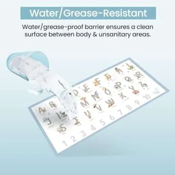 Nibble And Rest Disposable Placemats for Baby 20 Pack Stick-On Ikea Antilop highchair, Alphabet ABC Animal Sticky Place Mats, Kids Table Mat for Restaurants Dining Table Travel Essentials for Toddlers