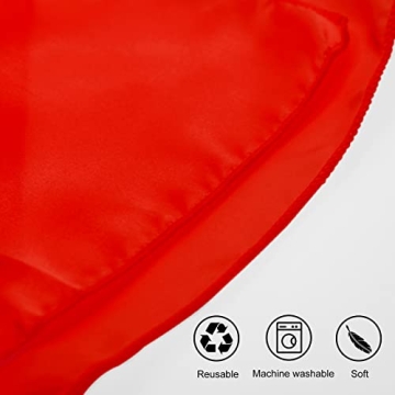 Elegant Red Satin Napkin Set - Washable & Reusable 12 Pack